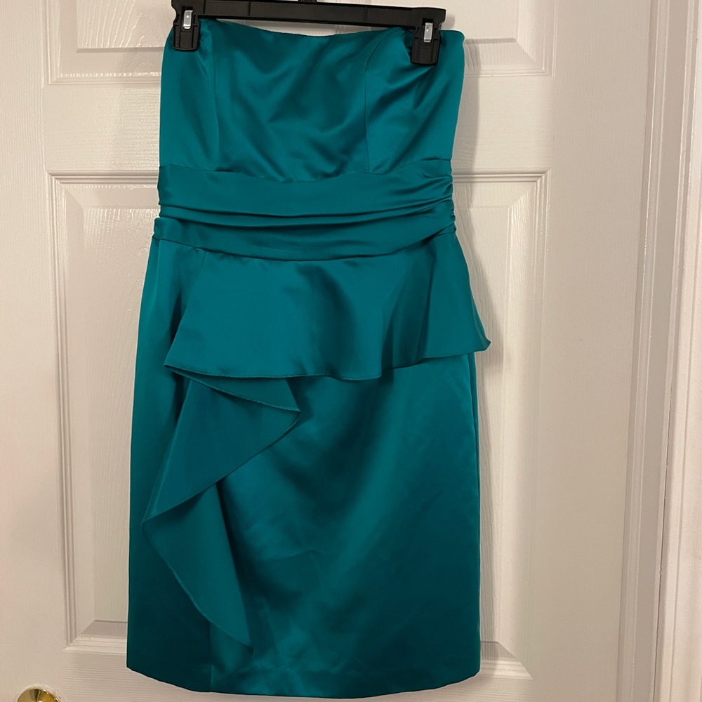 David’s Bridal Teal Dress. Size 8.